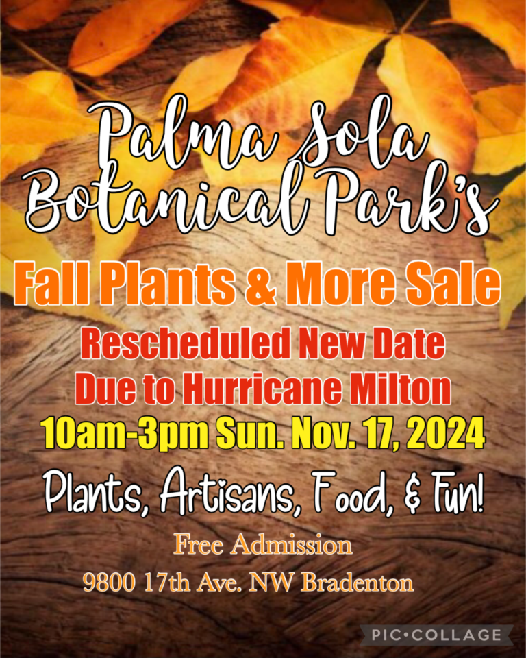 Fall Plants And More Sale – Palma Sola Botanical Park